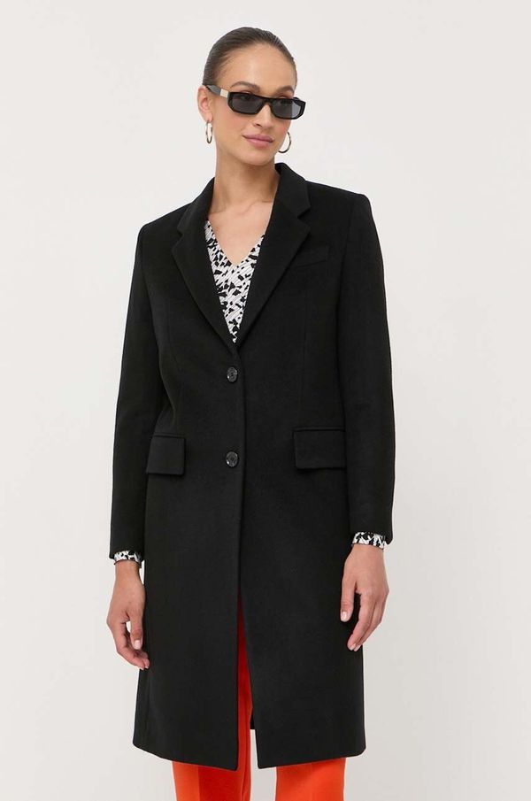 Boss Vuneni kaput BOSS boja: crna, za prijelazno razdoblje