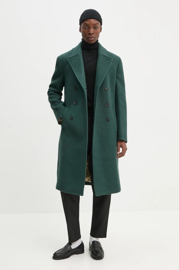 Drôle de Monsieur Vuneni kaput Drôle de Monsieur Le Manteau Laine boja: zelena, za prijelazno razdoblje, kopčanje u dva reda, E-CT134-WO030-DGN