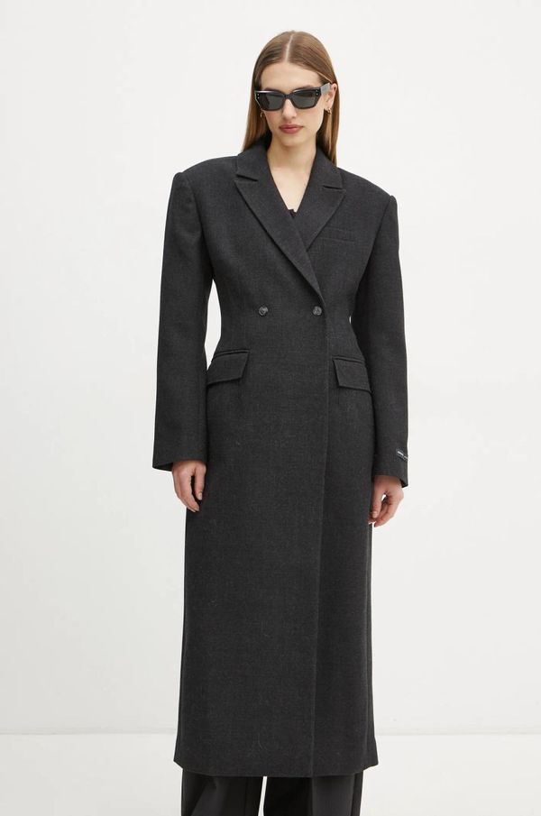 Herskind Vuneni kaput Herskind Ultra boja: siva, za prijelazno razdoblje, kopčanje u dva reda, 5379174