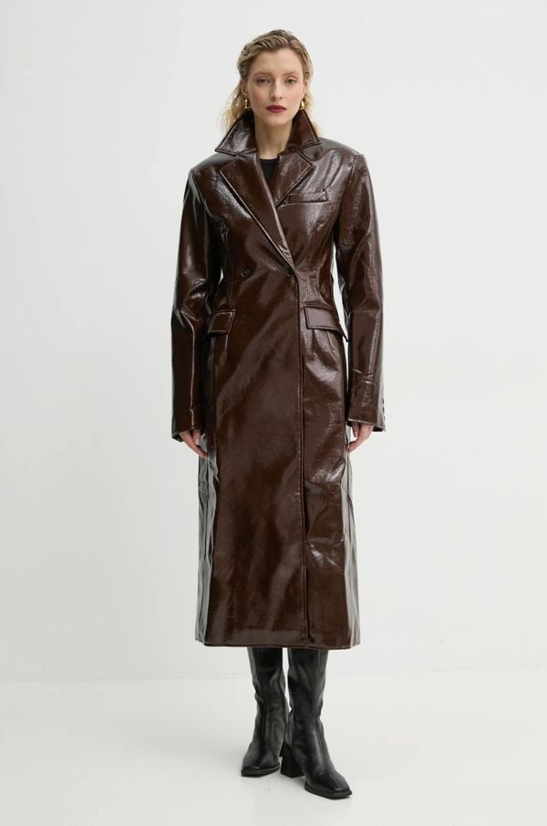 Herskind Vuneni kaput Herskind Ultra boja: smeđa, za prijelazno razdoblje, kopčanje u dva reda, 5379149