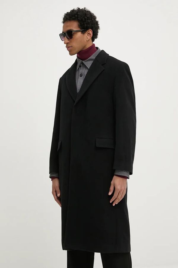 Hugo Vuneni kaput HUGO boja: crna, za prijelazno razdoblje, 50528262