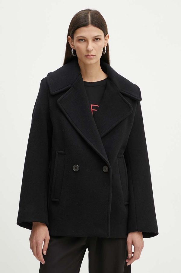 IRO Vuneni kaput IRO boja: crna, za prijelazno razdoblje, kopčanje u dva reda, WP137HELIA