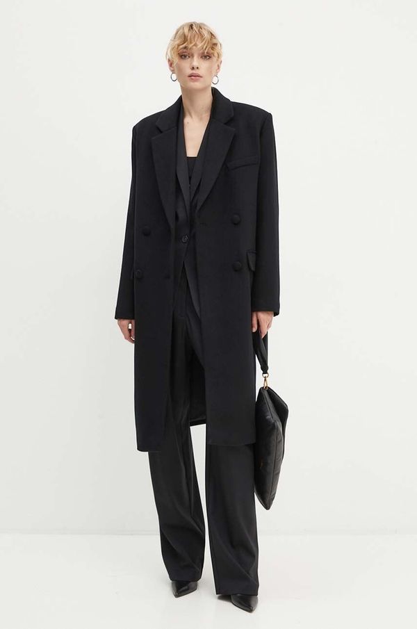 IRO Vuneni kaput IRO boja: crna, za prijelazno razdoblje, kopčanje u dva reda, WP137VALENTINE