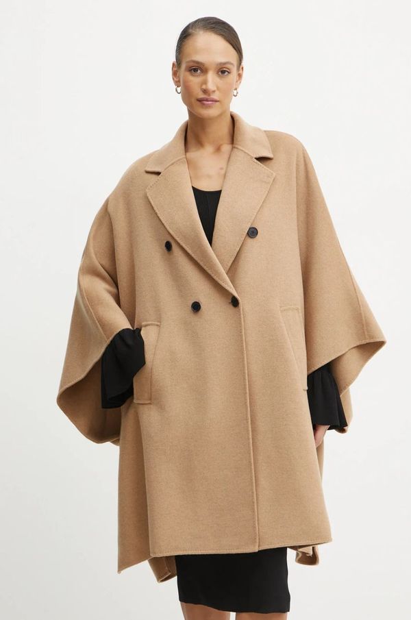 Karl Lagerfeld Vuneni kaput Karl Lagerfeld boja: bež, za prijelazno razdoblje, oversize, A1W15026