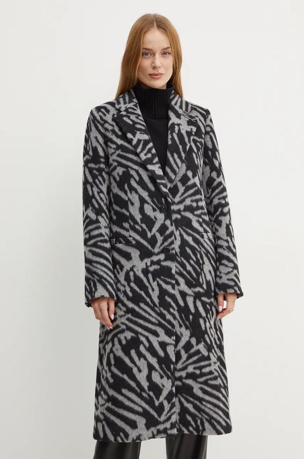 Karl Lagerfeld Vuneni kaput Karl Lagerfeld boja: siva, za prijelazno razdoblje, 246W1503