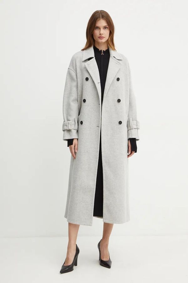 Liviana Conti Vuneni kaput Liviana Conti boja: siva, za prijelazno razdoblje, kopčanje u dva reda, F4WW53