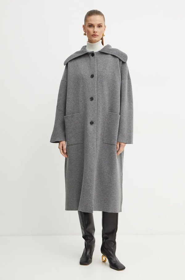 Liviana Conti Vuneni kaput Liviana Conti boja: siva, za prijelazno razdoblje, oversize, L4WB30