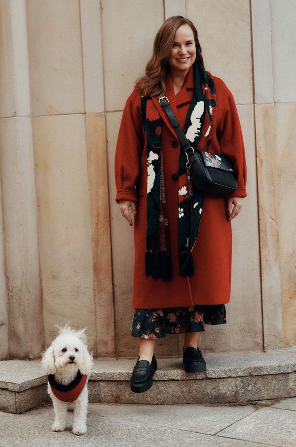 Medicine Vuneni kaput Medicine za žene, boja: crvena, za prijelazno razdoblje