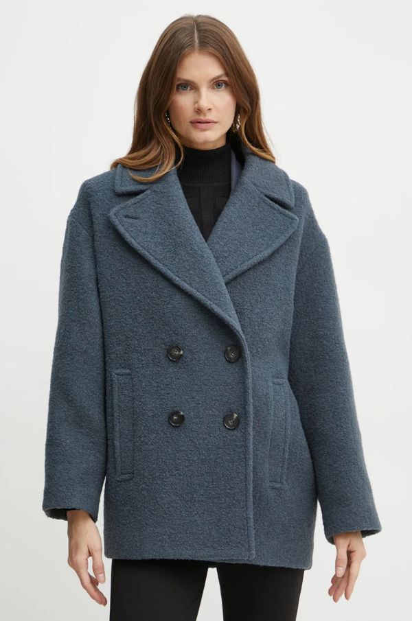 Patrizia Pepe Vuneni kaput Patrizia Pepe boja: siva, za prijelazno razdoblje, oversize, 2O0157 A489