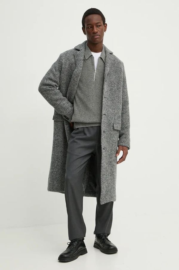 Samsoe Samsoe Vuneni kaput Samsoe Samsoe SATESFA boja: siva, za prijelazno razdoblje, M24300078