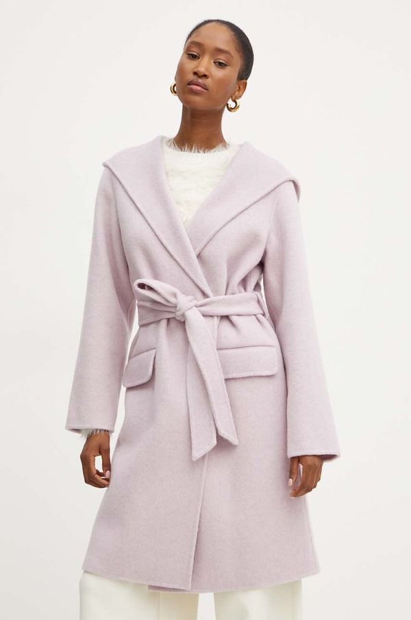 Silvian Heach Vuneni kaput Silvian Heach OESER boja: ružičasta, za prijelazno razdoblje, GPA24279CP