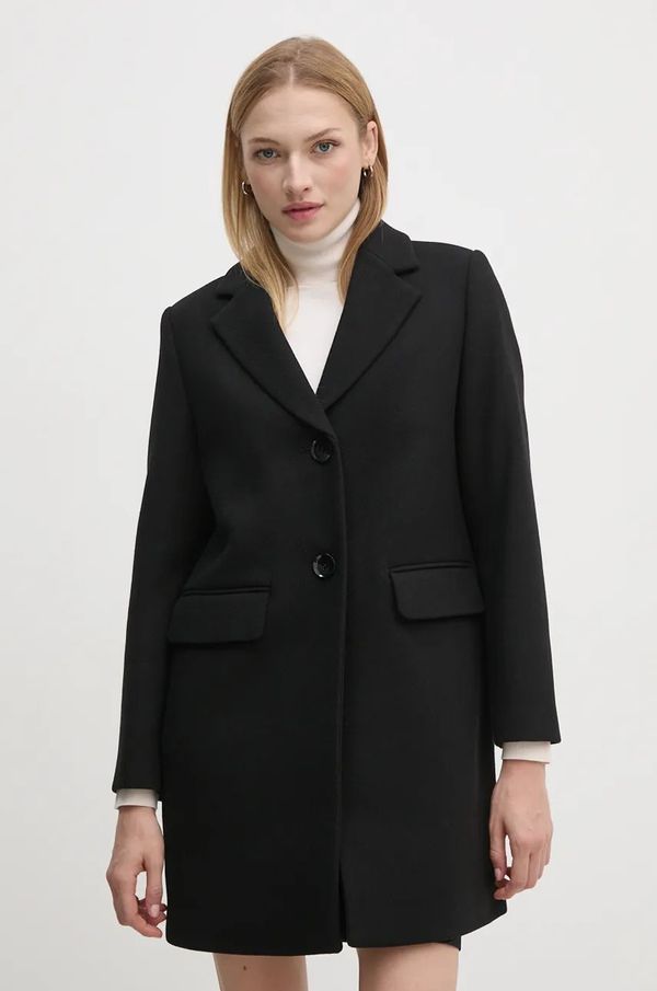 Sisley Vuneni kaput Sisley boja: crna, za prijelazno razdoblje, 2JJYLN04N