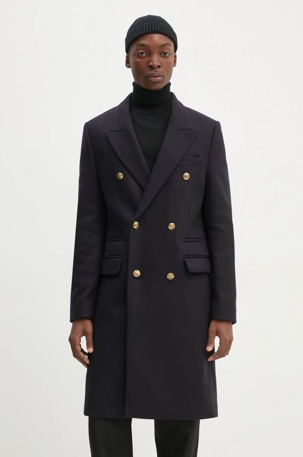 The Kooples Vuneni kaput The Kooples boja: tamno plava, za prijelazno razdoblje, kopčanje u dva reda, HMAN29007K