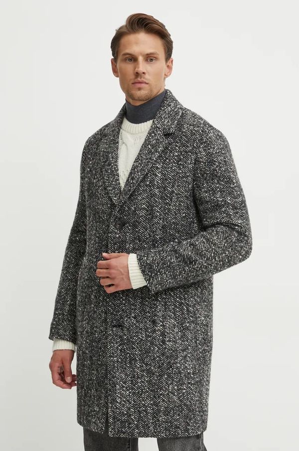 Tommy Hilfiger Vuneni kaput Tommy Hilfiger boja: crna, za prijelazno razdoblje, MW0MW37312