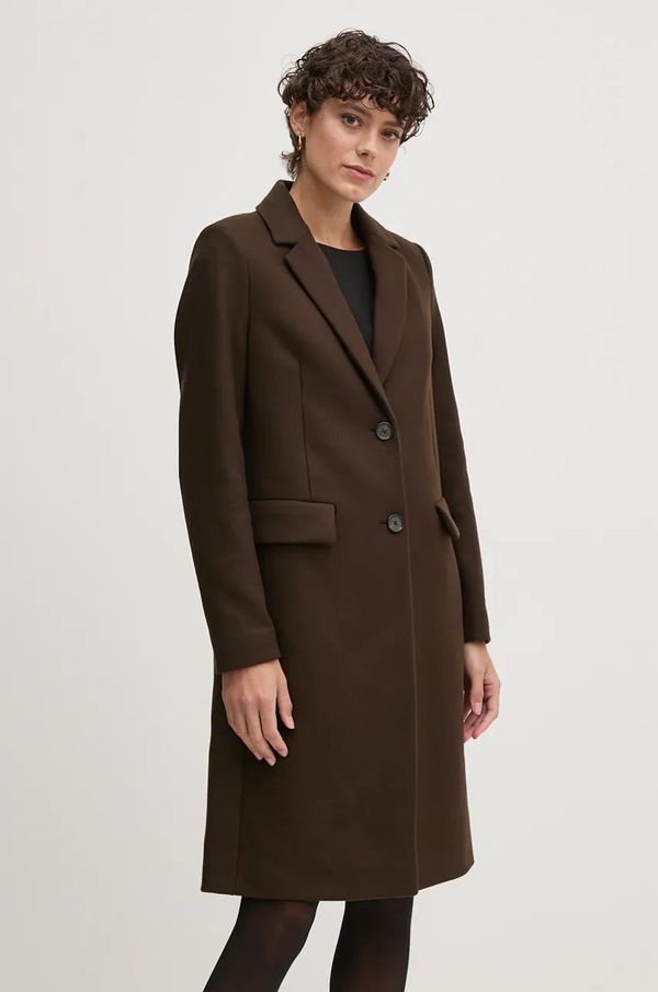 Tommy Hilfiger Vuneni kaput Tommy Hilfiger boja: smeđa, za prijelazno razdoblje, WW0WW42738