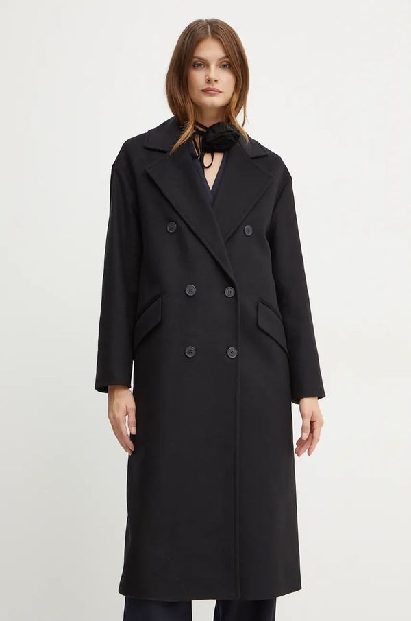 Twinset Vuneni kaput Twinset boja: crna, za prijelazno razdoblje, oversize, 242TT2203