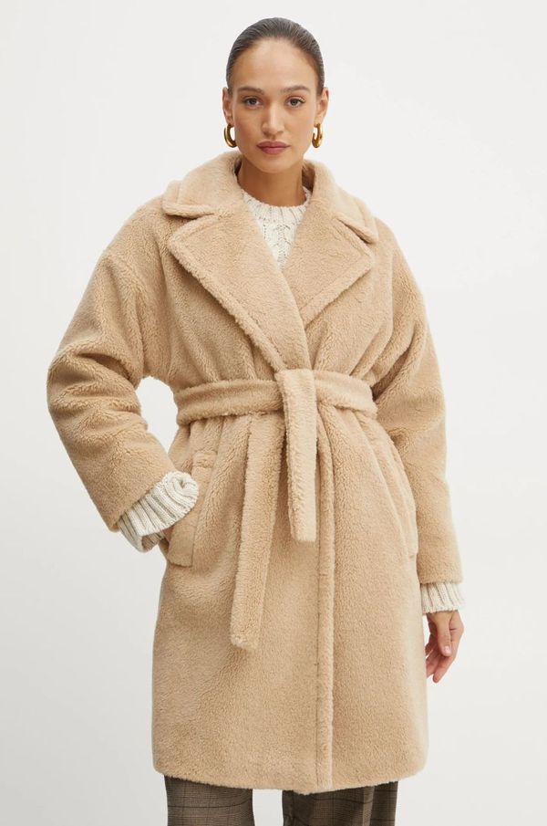 Weekend Max Mara Vuneni kaput Weekend Max Mara boja: bež, za prijelazno razdoblje, 2425016122600