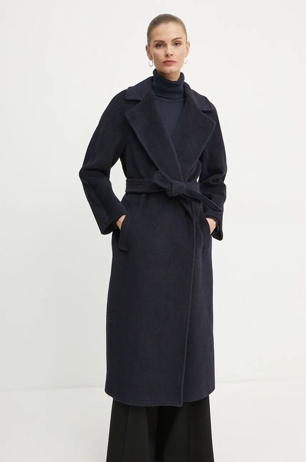 Weekend Max Mara Vuneni kaput Weekend Max Mara boja: tamno plava, za prijelazno razdoblje, 2425016102600