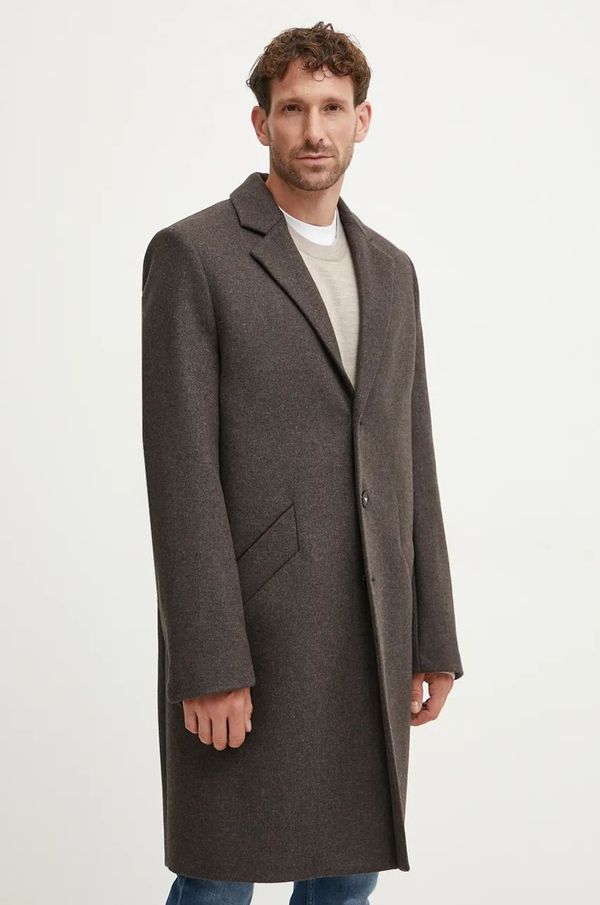 Zadig&Voltaire Vuneni kaput ZADIG&VOLTAIRE boja: smeđa, za prijelazno razdoblje, WMCO00072