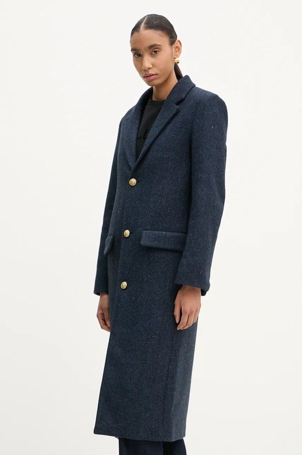 Zadig&Voltaire Vuneni kaput ZADIG&VOLTAIRE boja: tamno plava, za prijelazno razdoblje, WWCO00217