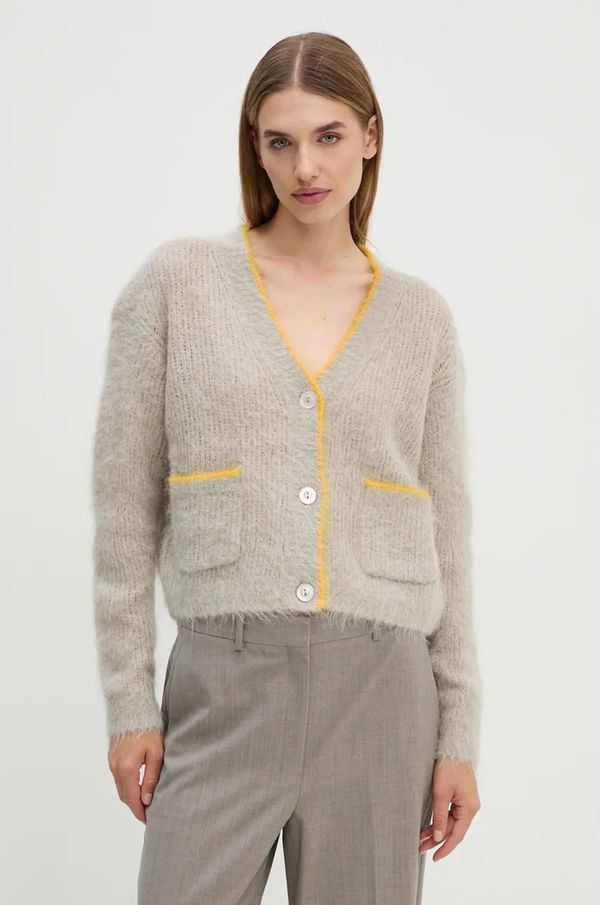 American Vintage Vuneni kardigan American Vintage boja: siva, BYM19AH24