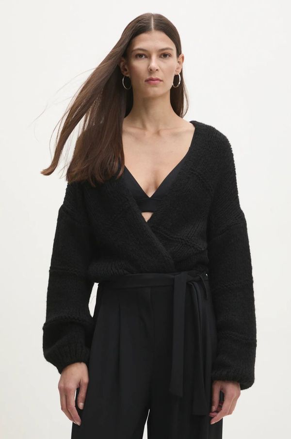 Answear Lab Vuneni kardigan Answear Lab boja: crna