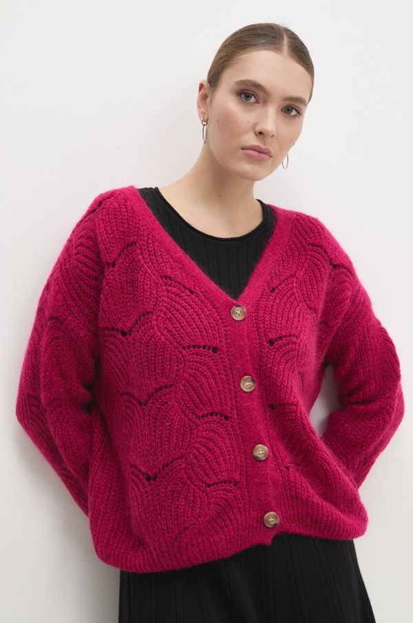 Answear Lab Vuneni kardigan Answear Lab boja: ružičasta