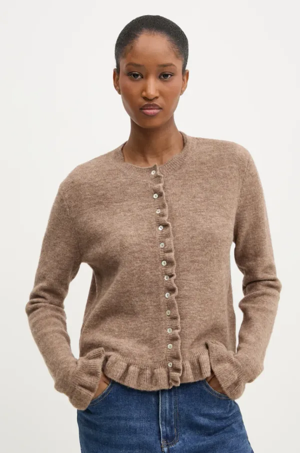 Answear Lab Vuneni kardigan Answear Lab boja: smeđa
