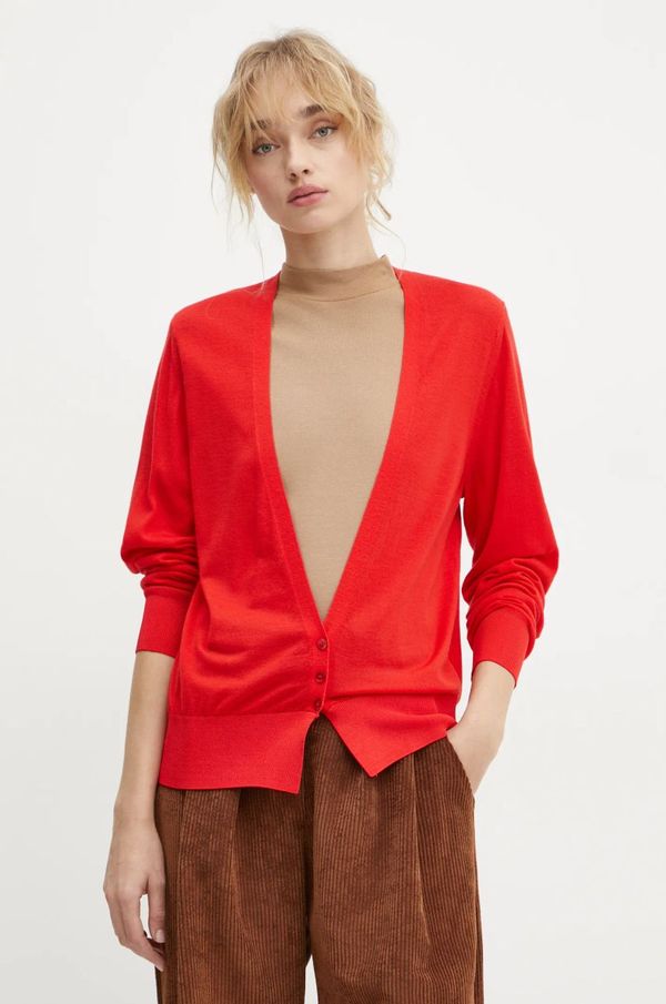 Boss Vuneni kardigan BOSS boja: crvena, lagani, 50530713