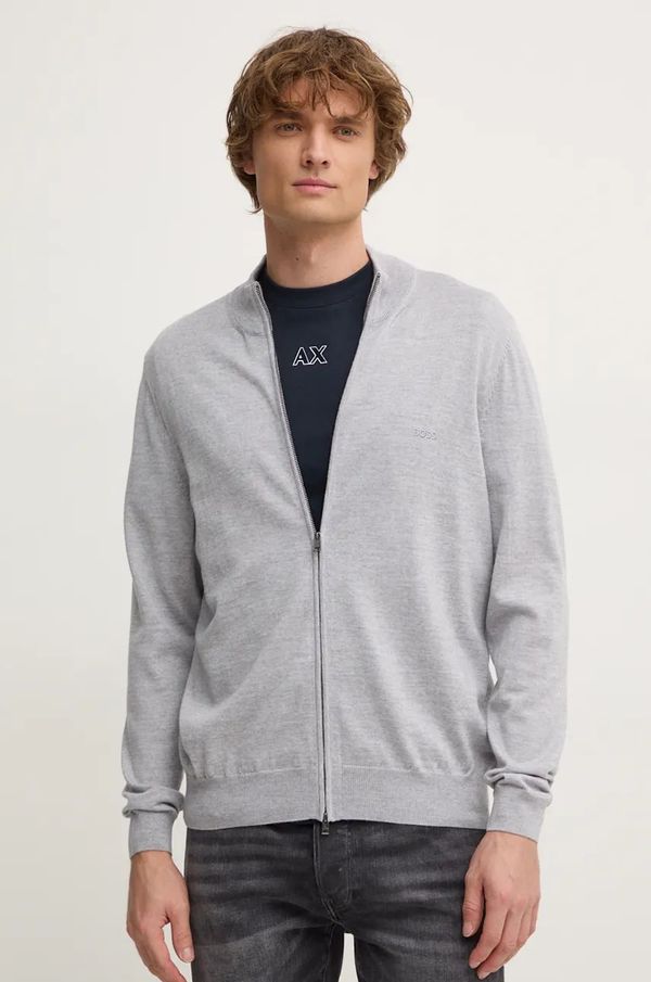 Boss Vuneni kardigan BOSS boja: siva