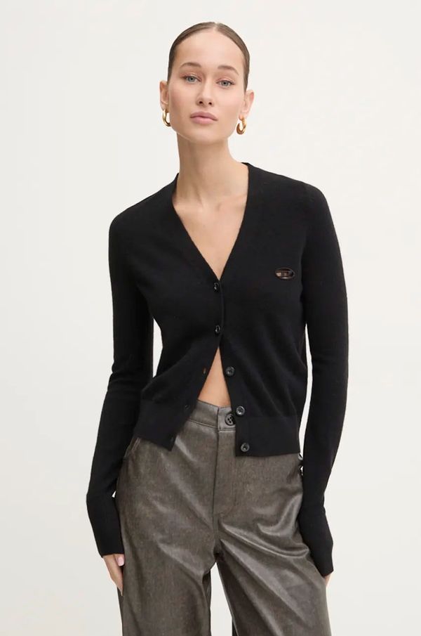 Diesel Vuneni kardigan Diesel M-ARTE boja: crna, lagani, A13015.0GEAY