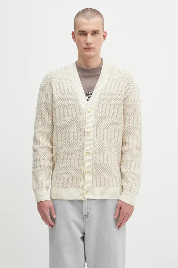 Drôle de Monsieur Vuneni kardigan Drôle de Monsieur Le Cardigan Torsades Bicolore