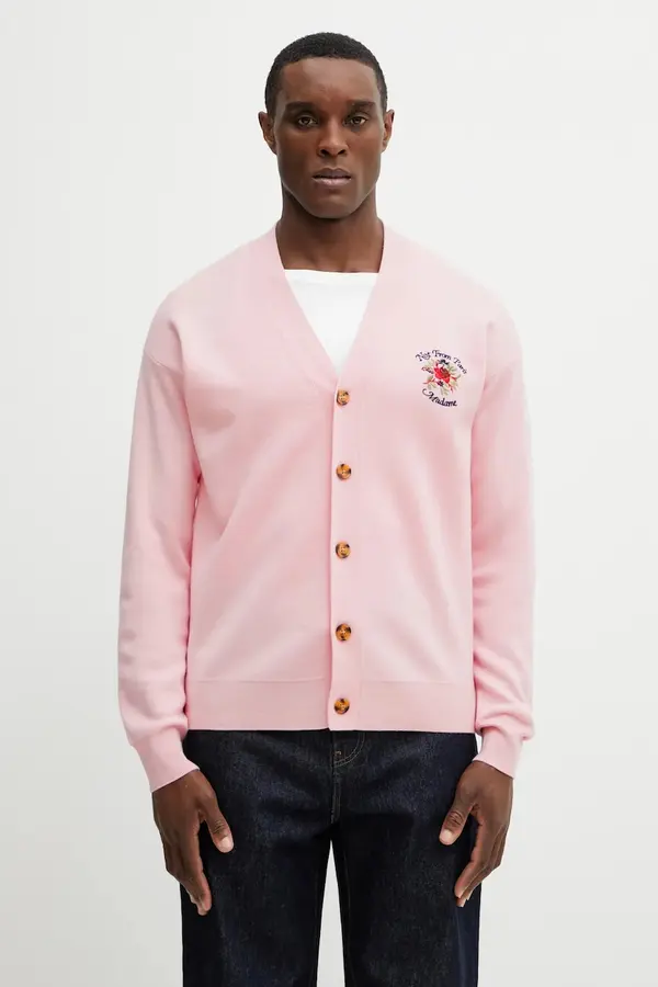 Drôle de Monsieur Vuneni kardigan Drôle de Monsieur Slogan Rose