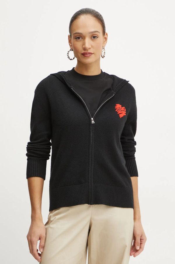 Karl Lagerfeld Vuneni kardigan Karl Lagerfeld boja: crna, A1W18052