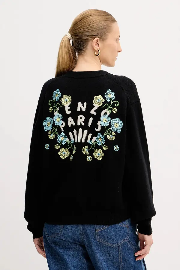 Kenzo Vuneni kardigan Kenzo Jungle Flower