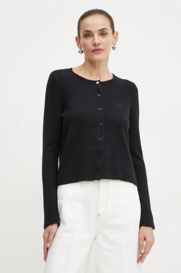 Liu Jo Vuneni kardigan Liu Jo boja: crna, lagani, WF4364 MA49P