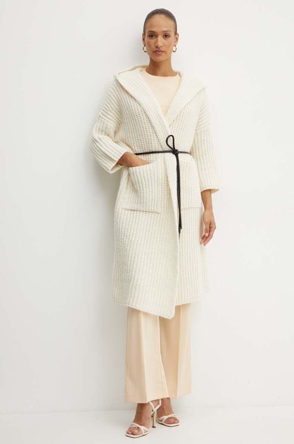 Liviana Conti Vuneni kardigan Liviana Conti boja: bež, topli, F4WE07