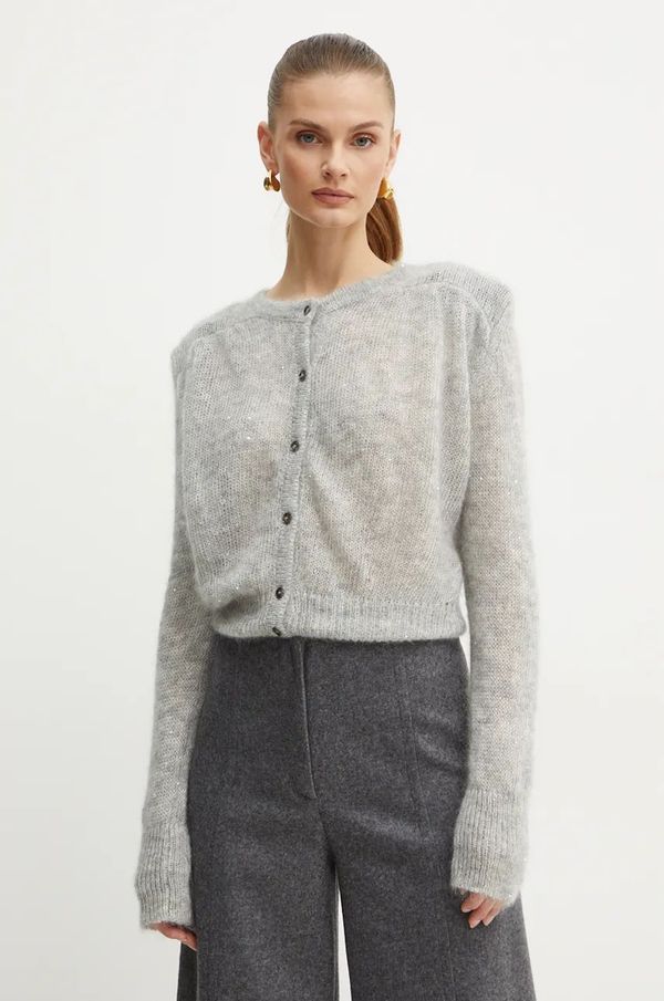 Liviana Conti Vuneni kardigan Liviana Conti boja: siva, lagani, L4WG57