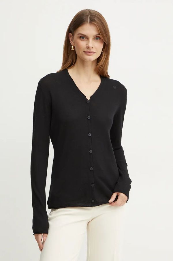 Max&Co. Vuneni kardigan MAX&Co. boja: crna, lagani, 2426346013200