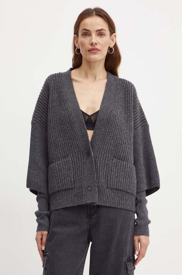 Pinko Vuneni kardigan Pinko boja: siva, topli, 104062 A1CH