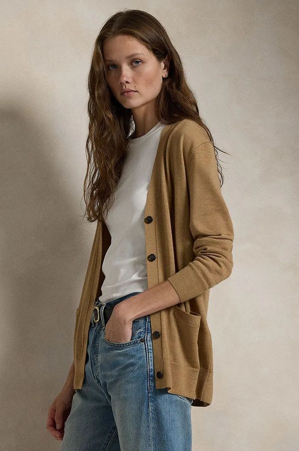 Polo Ralph Lauren Vuneni kardigan Polo Ralph Lauren boja: bež, 211956233