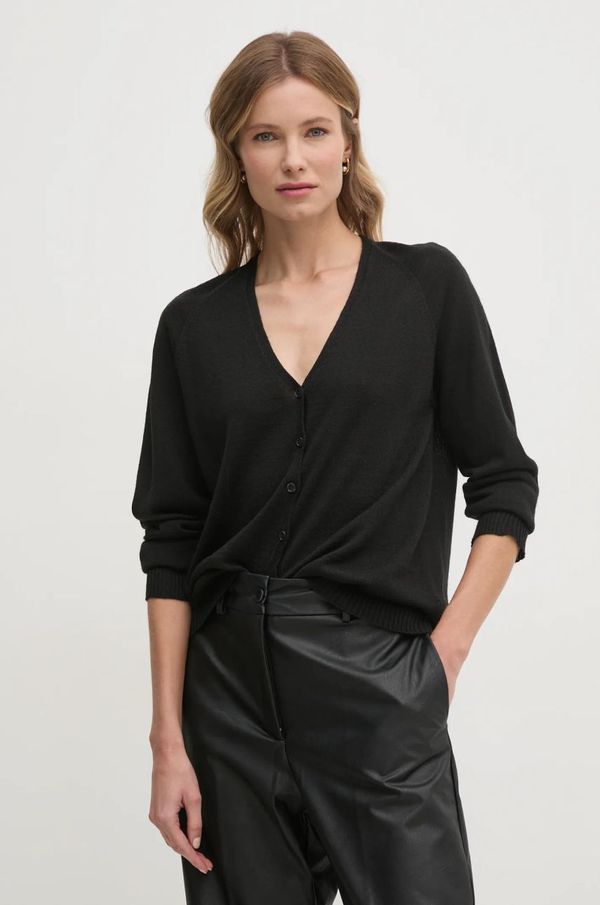 Sandro Ferrone Vuneni kardigan Sandro Ferrone boja: crna, lagani, SFS69YBEQUOTA