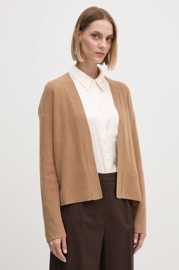 Tommy Hilfiger Vuneni kardigan Tommy Hilfiger boja: bež, lagani, WW0WW43509