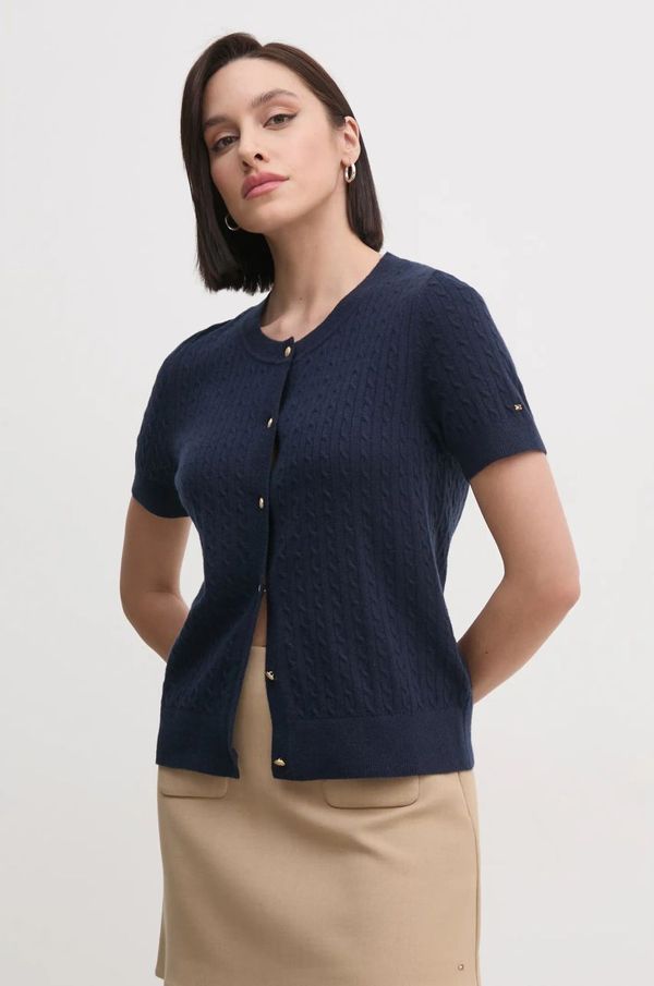 Tommy Hilfiger Vuneni kardigan Tommy Hilfiger boja: tamno plava, lagani, WW0WW43958