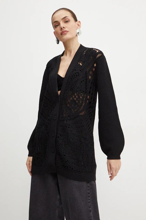Twinset Vuneni kardigan Twinset boja: crna, 242TP3475