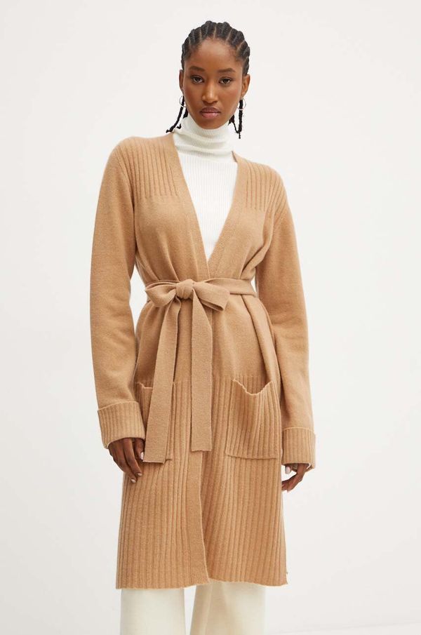 Twinset Vuneni kardigan Twinset boja: smeđa, lagani, 242TP3714