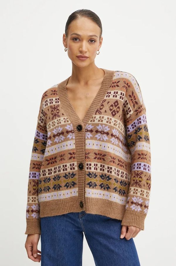 Weekend Max Mara Vuneni kardigan Weekend Max Mara boja: smeđa, lagani, 2425346062600