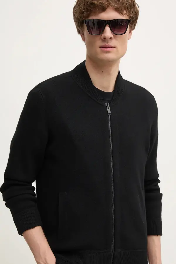 Zadig & Voltaire Vuneni kardigan ZADIG&VOLTAIRE boja: crna, KMCA00227