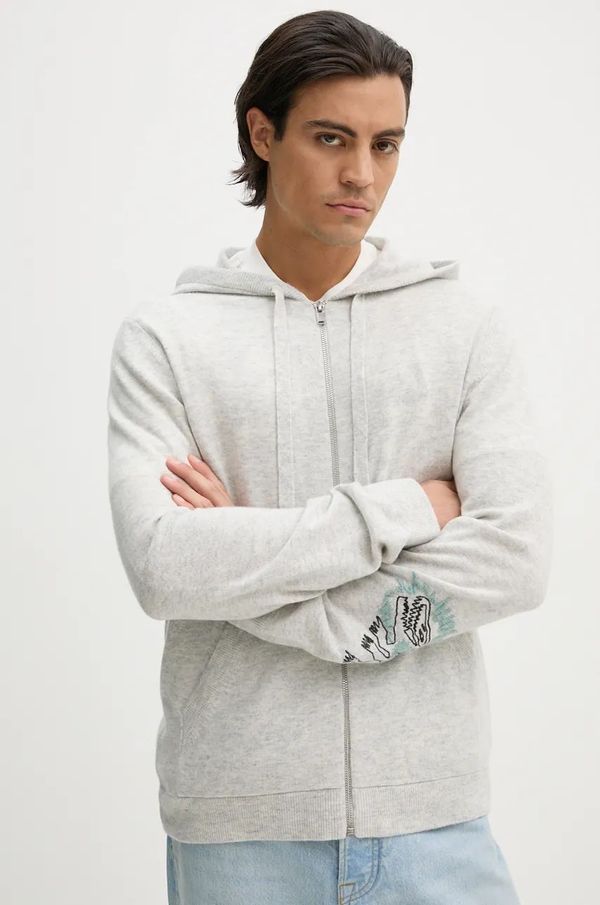 Zadig&Voltaire Vuneni kardigan ZADIG&VOLTAIRE boja: siva, KMCA00231