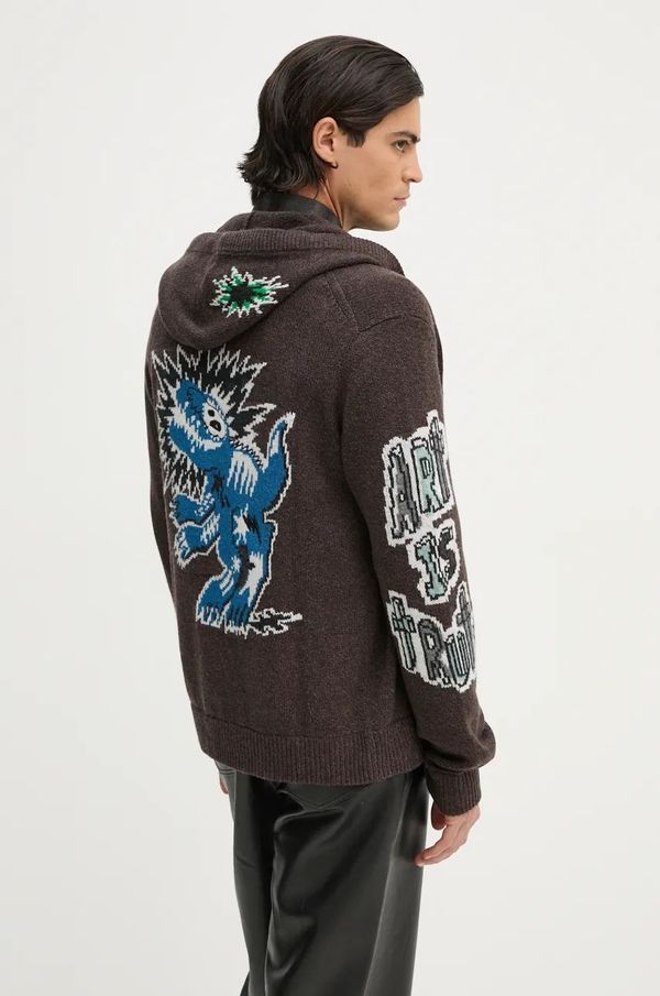 Zadig&Voltaire Vuneni kardigan ZADIG&VOLTAIRE boja: smeđa, KMCA00224